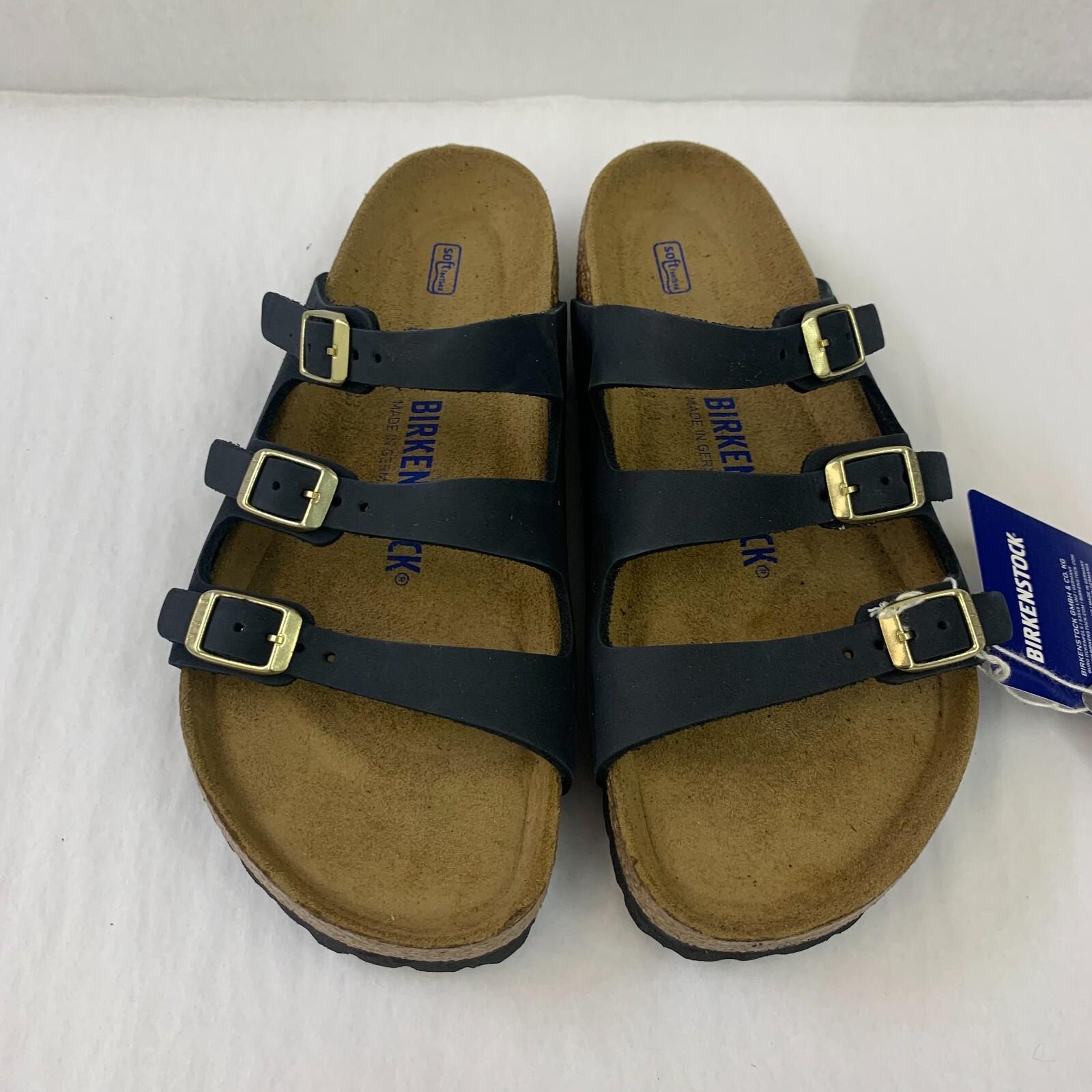 Birkenstock New w/ Box Florida Fresh Midnight Nubuck Soft Footbed R Select Size