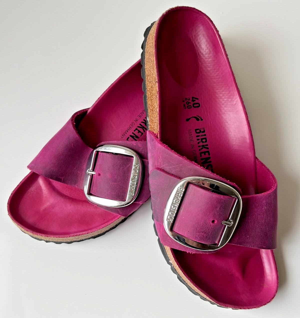 Birkenstock Madrid Big Buckle, Oiled Festival Fuchsia Size 9-9.5 /40 – PRE OWNED