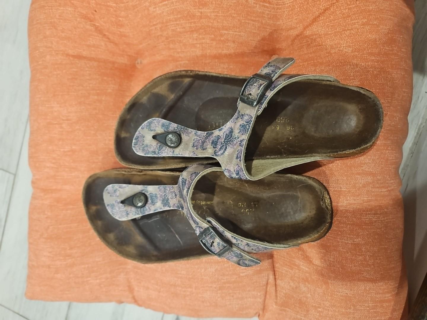 Birkenstock Papillio Women’s Arizona Sandals Brown Embossed, Size 7