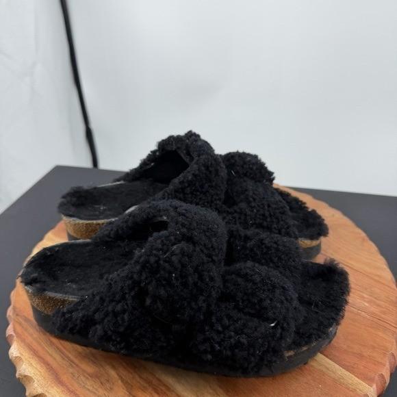 Birkenstock Papillio Daytona Shearling Black slide sandals 37 US 6