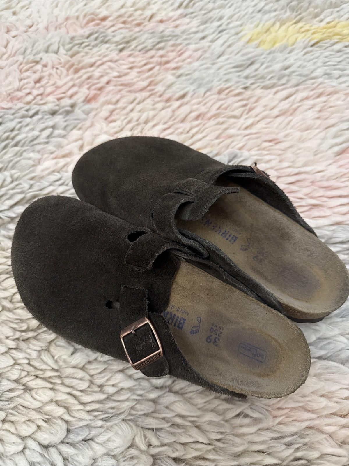 Birkenstock Boston Women’s EU 39 US 8 Dark Brown Suede Leather Clog Unisex