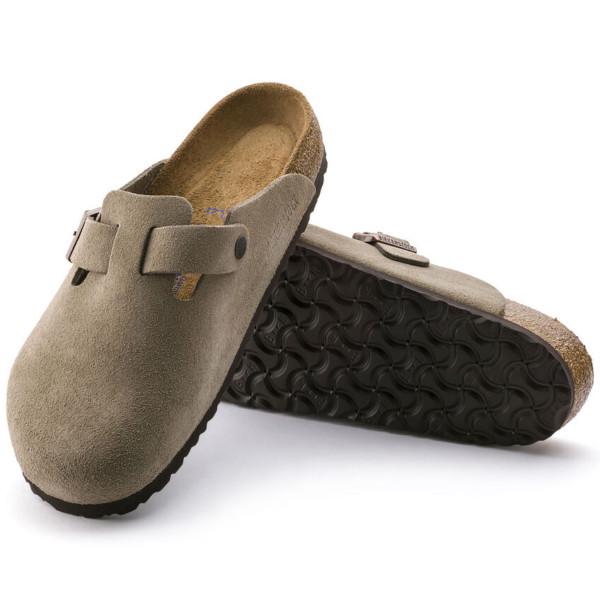 New Style! Birkenstock Boston Taupe Suede Leather Women’s and Men’s Shoes