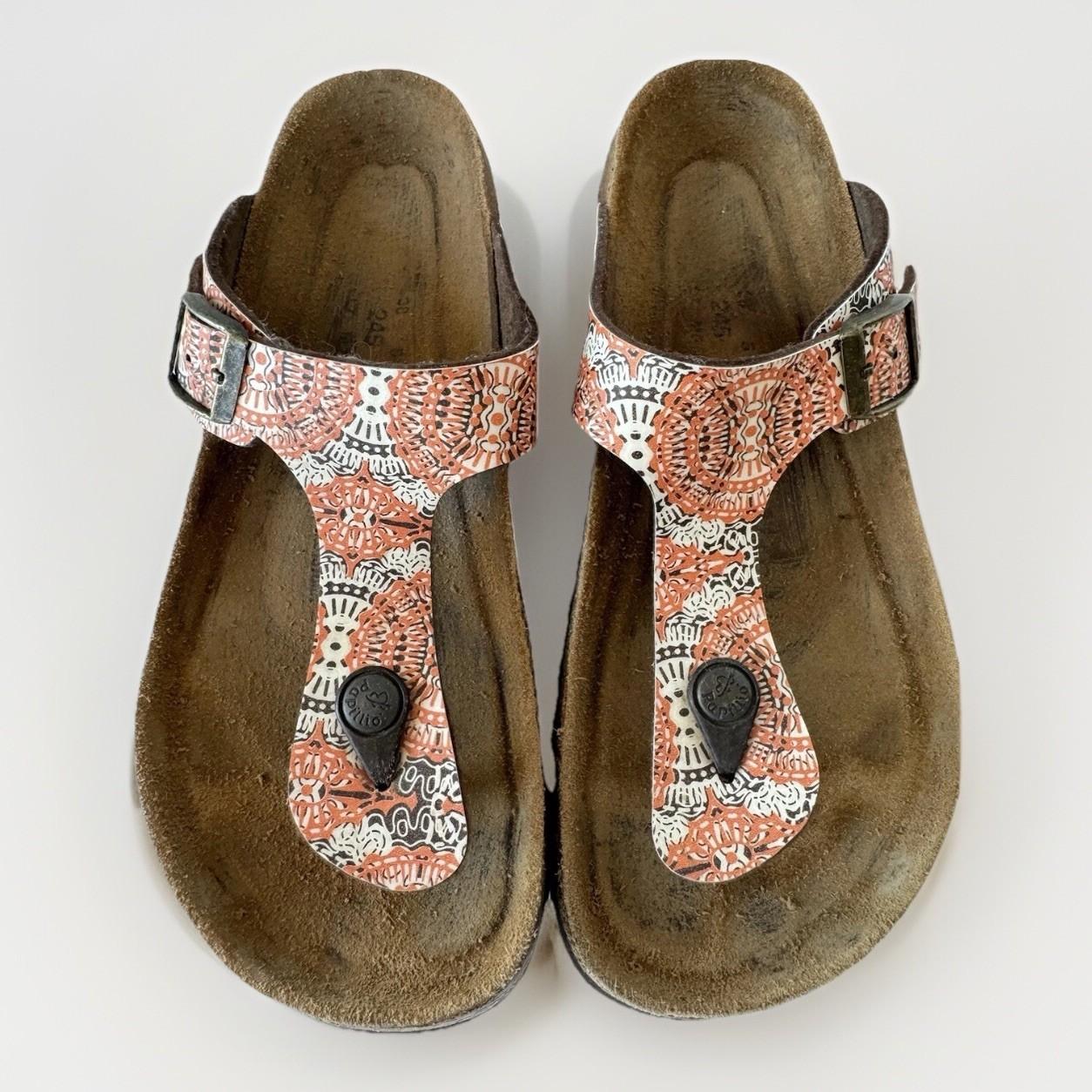 Papillio By Birkenstock Gizeh SF Sandal Kenja Brown Slip On Sandals Shoes Size 7