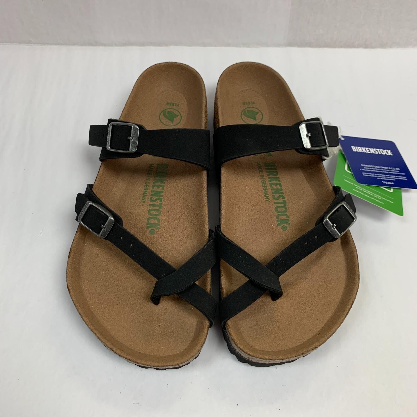 Birkenstock New with Box Mayari Black Birkibuc Vegan Regular Width Select Size