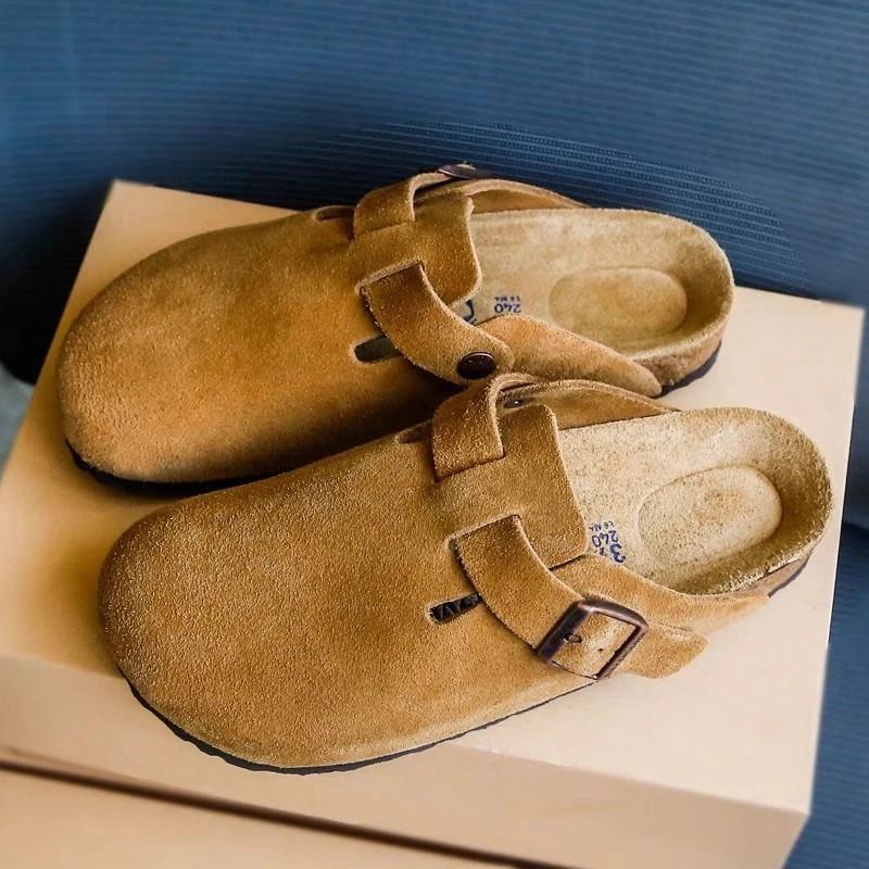 Birkenstock Boston Suede Clog Mule Sandal Unisex Mink Comfort Shoes