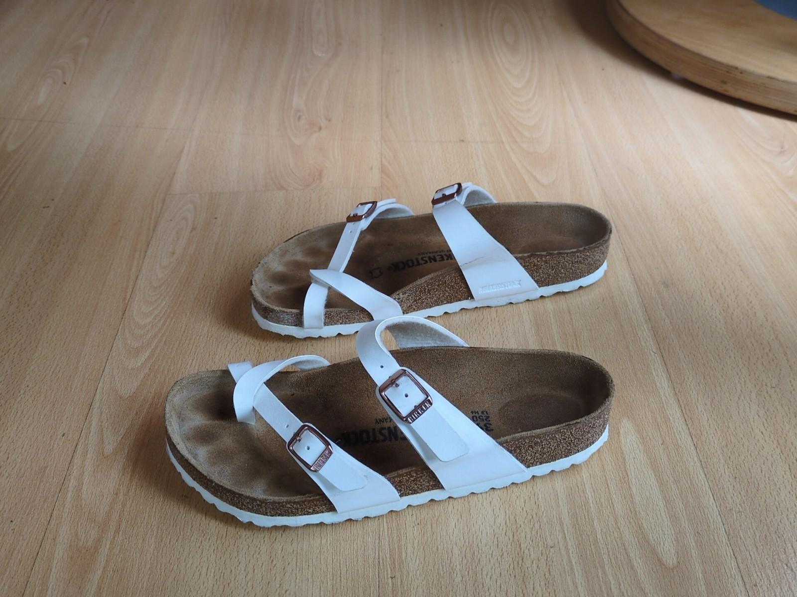 Birkenstock Mayari Birko-Flor Sandals Size 8 Women’s White Brown