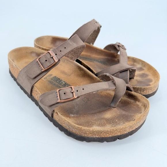 Birkenstock Mayari Birkoflor Brown Sandals 38 Regular