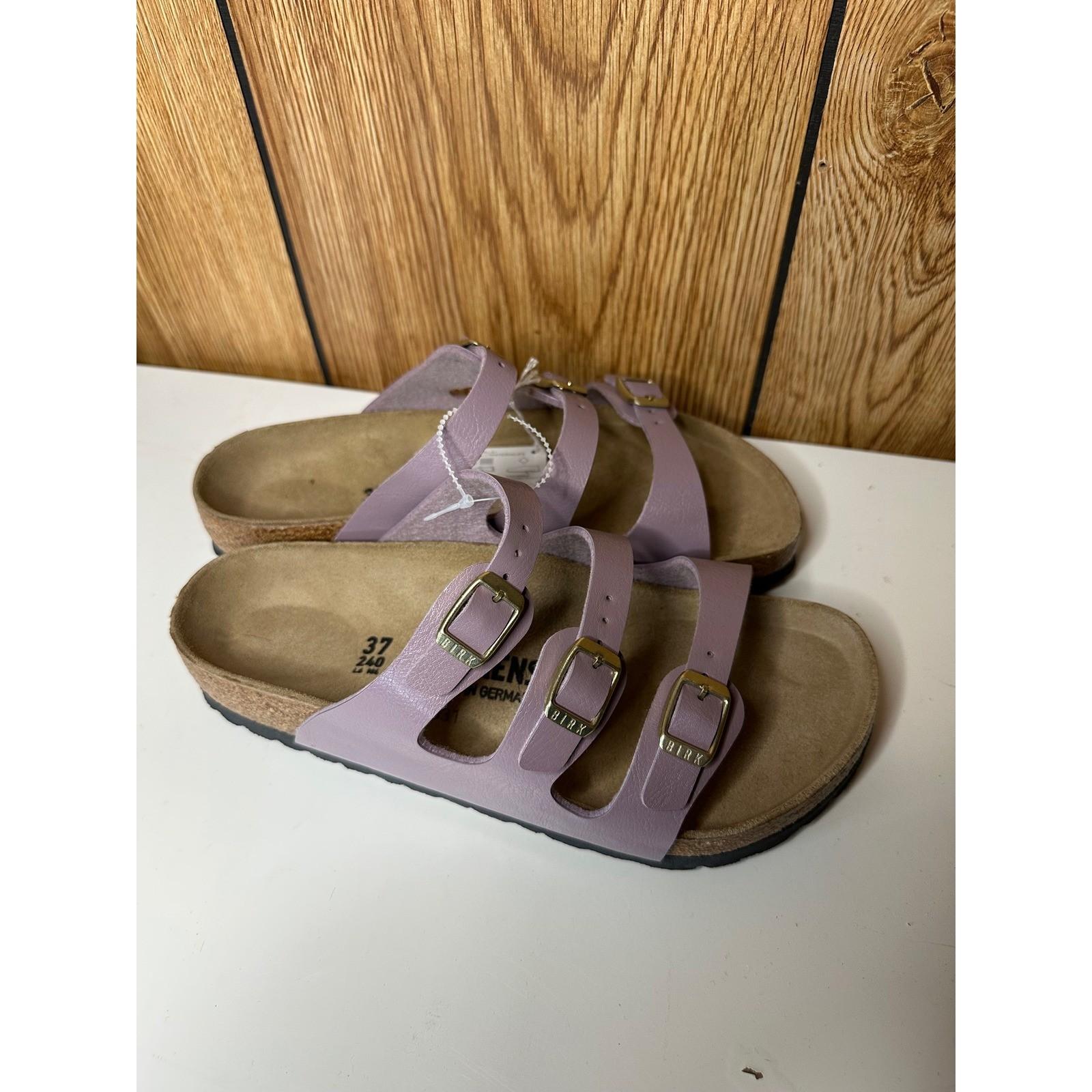 Birkenstock Florida Sandal Graceful Faded Purple Three Strap Buckle Women’s 37