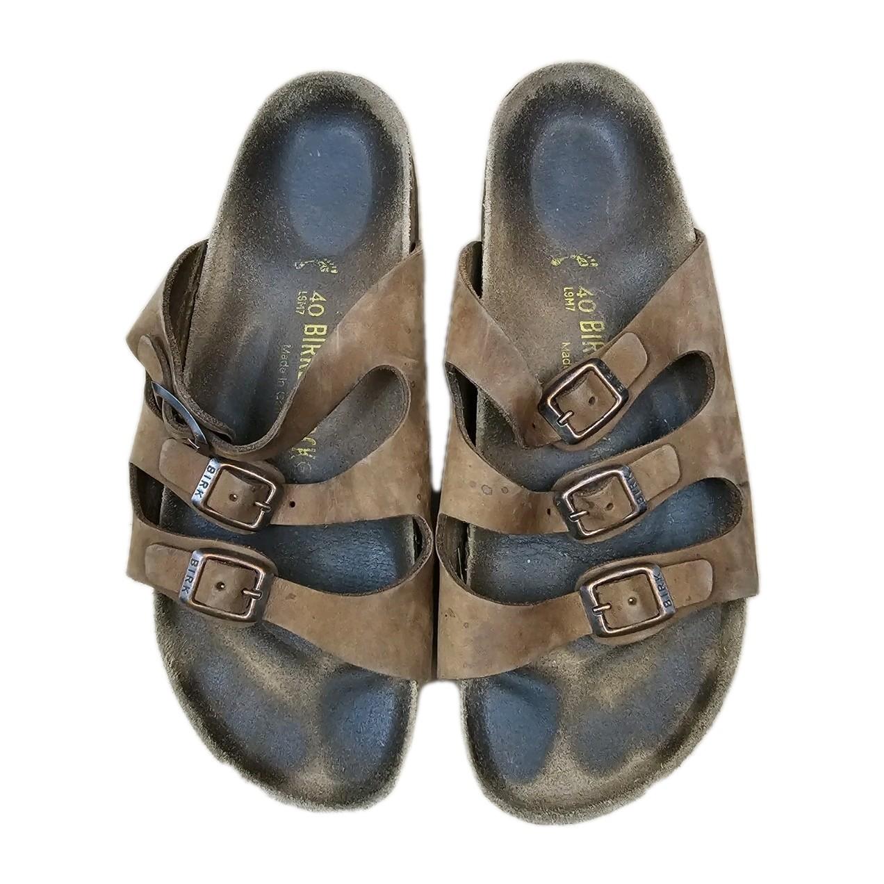 Birkenstock Florida SFB Women’s Size 40 Regular Width Brown Leather Slip On