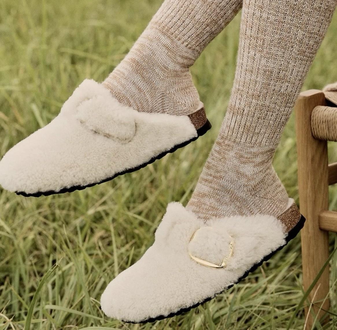 Birkenstock papillio Boston big buckle flex platform shearling