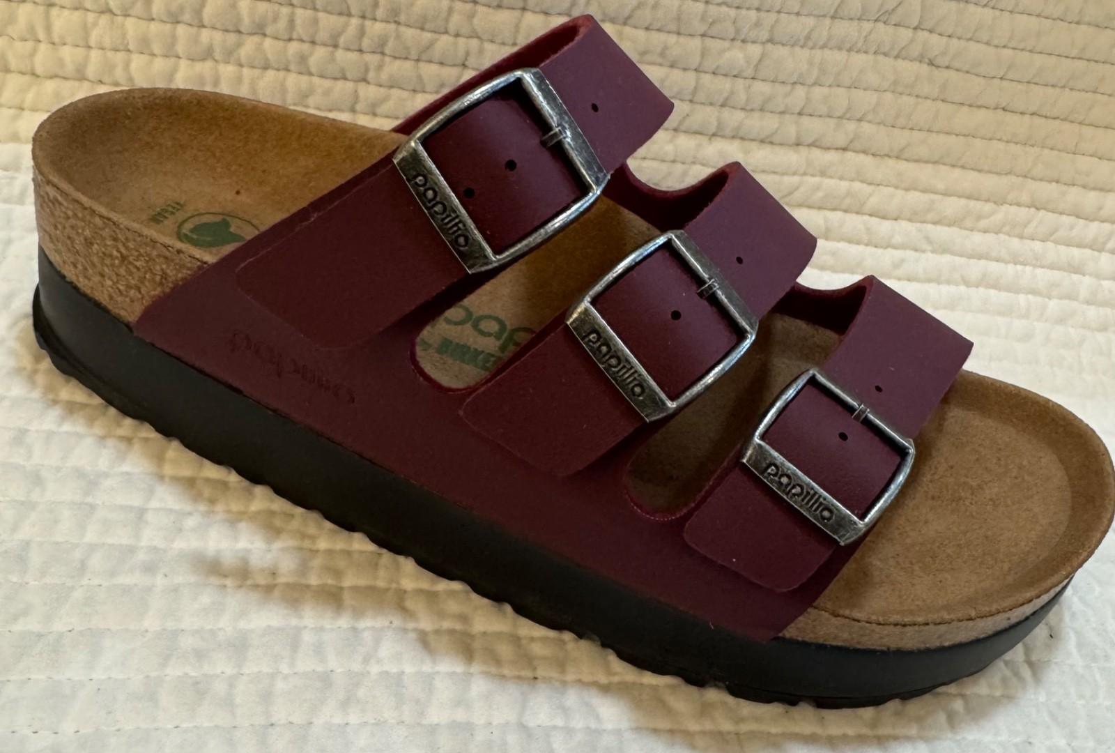 BIRKENSTOCK PAPILLIO FLORIDA III FLEX PLATFORM VEGAN BIRKO FLOR ZINFANDEL 38 L7N