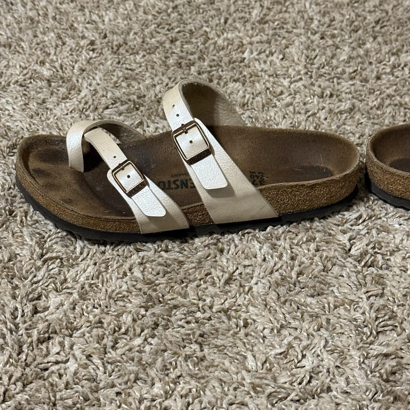 Birkenstock Mayari Pearl White Sandals Size 37