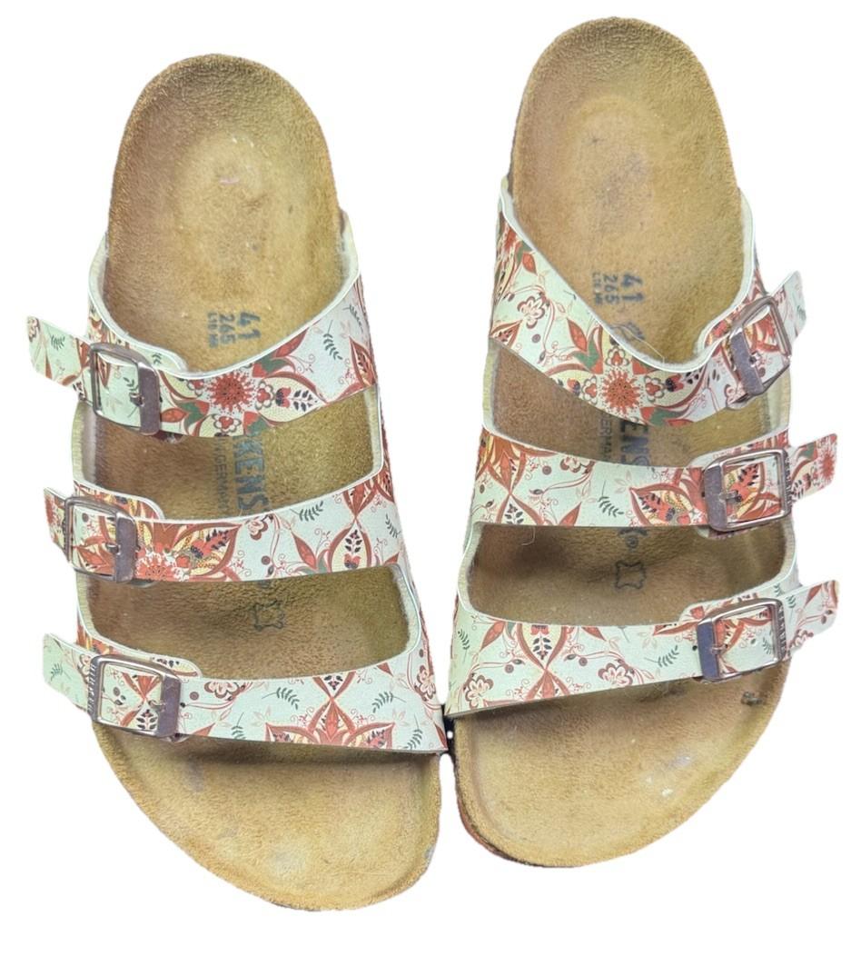 Birkenstock Florida Birko-flor Boho Flowers Earth Red Women’s Size 41 10 10.5