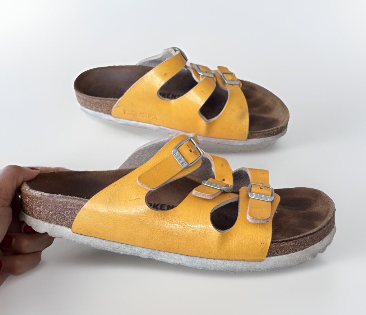 Birkenstock Florida 3 Strap Buckle Slip On Sandals Shoes Women’s Size 38