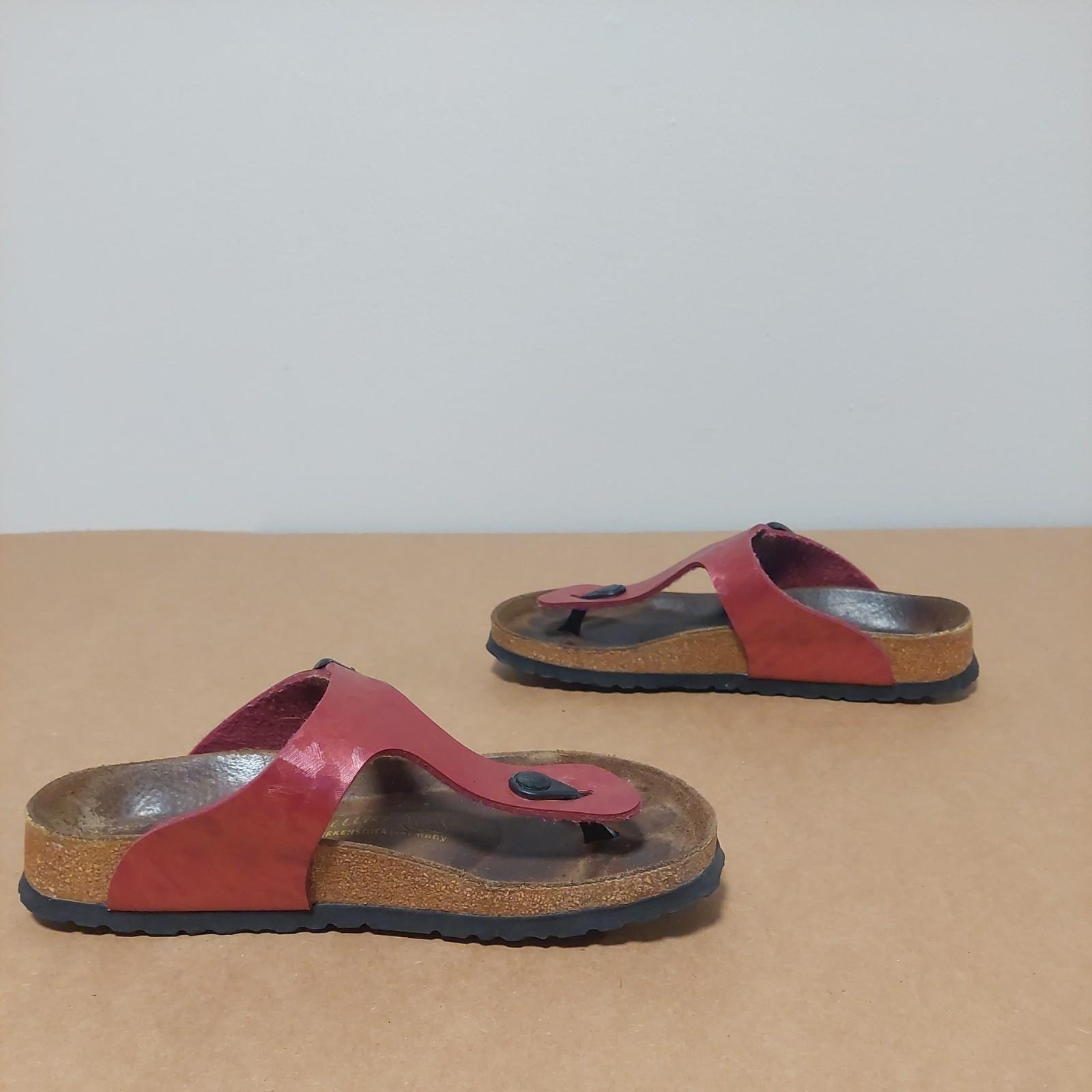 Birkenstock Papillio 38 Gizeh Thong Red  Sandals Women’s  size 7 (L6 M4) EU 37