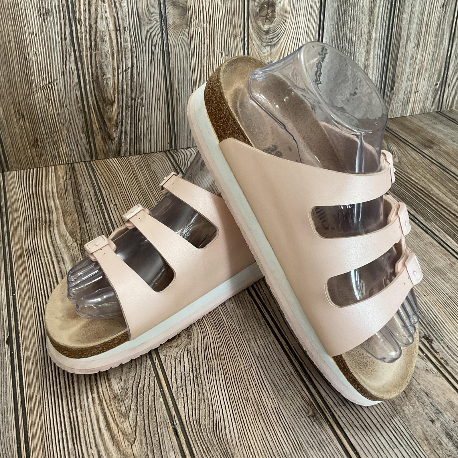 Birkenstock Papillio Florida Platform Sandals Womens Size 39-8 US Light Pink