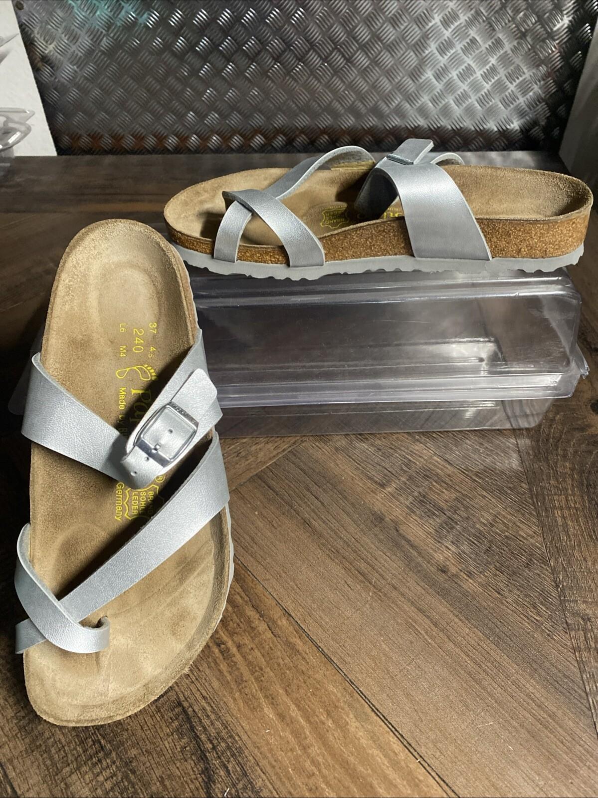 Birkenstock Papillio Women US 6  EU 37 Mayari Sandal SHINY SILVER STRAP