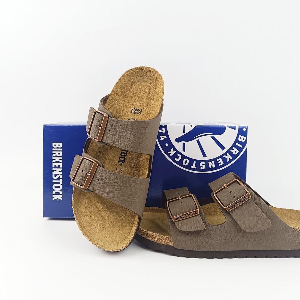 Birkenstock Arizona Mocha Brown Sandals EVA Slide-On Leather Shoes Size EU 37-45