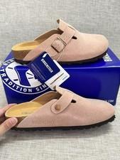 Birkenstock Boston Pink Suede Leather Narrow EU37/38/39/40/41 Size Women Shoes