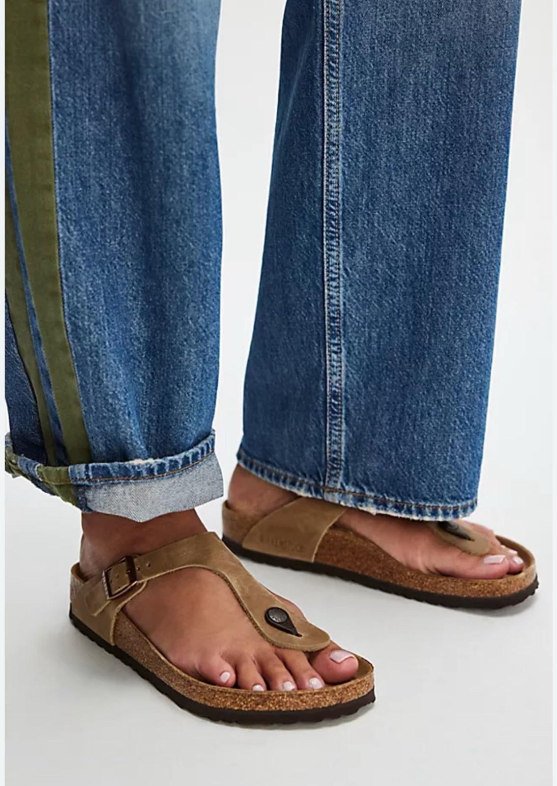 Birkenstock Gizeh Sandals Women Size 38 7 T-Strap Thong Comfort Sandals Toe Boho