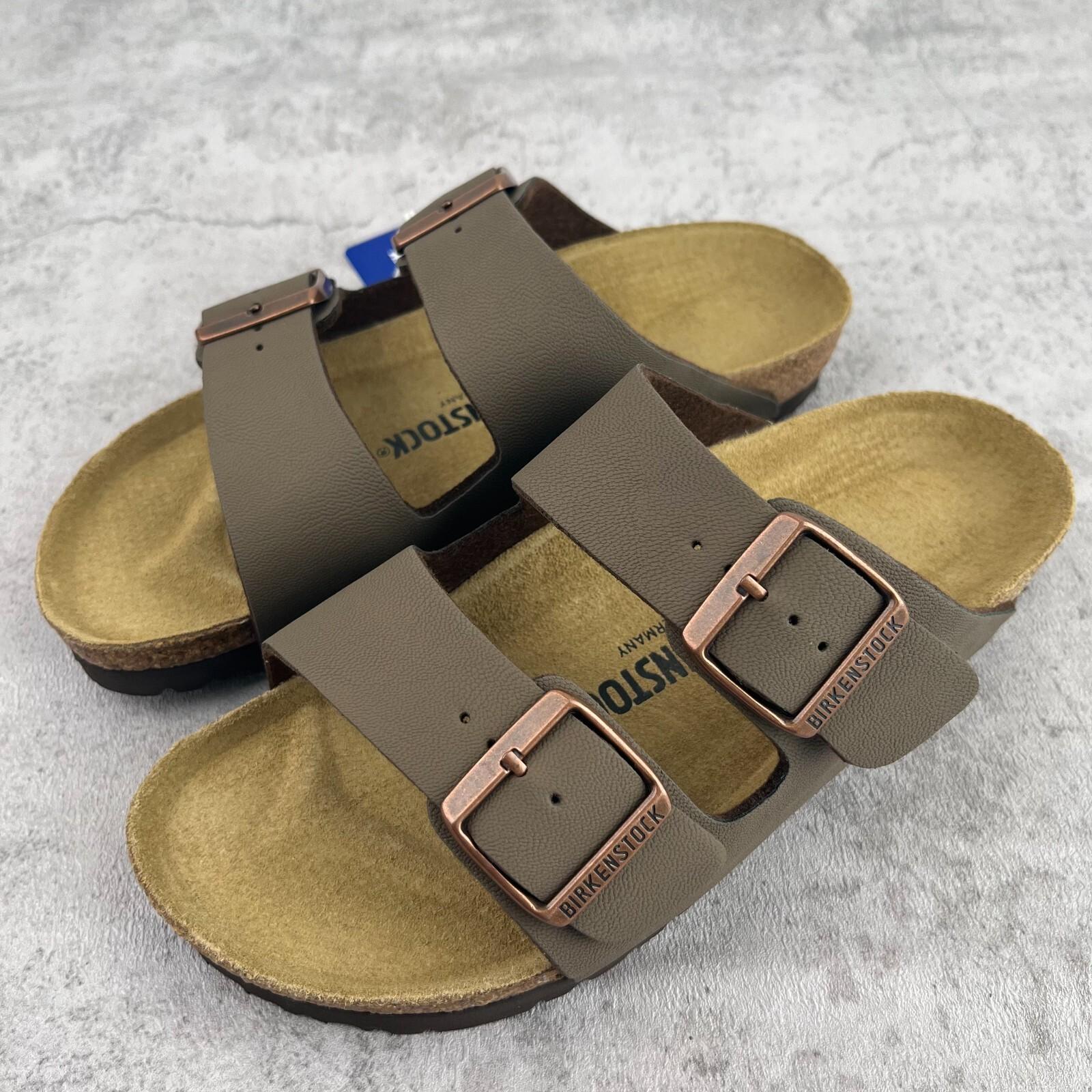 Birkenstock Arizona Birkibuc Mocha Soft Footbed Leather Sandals – Select Size
