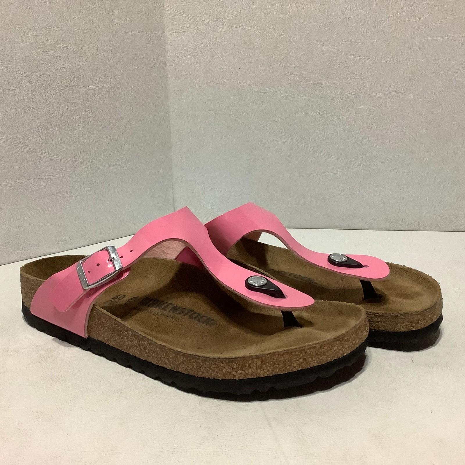 Birkenstock Gizeh Pink Thong Sandals Slip On Regular Width Size 40