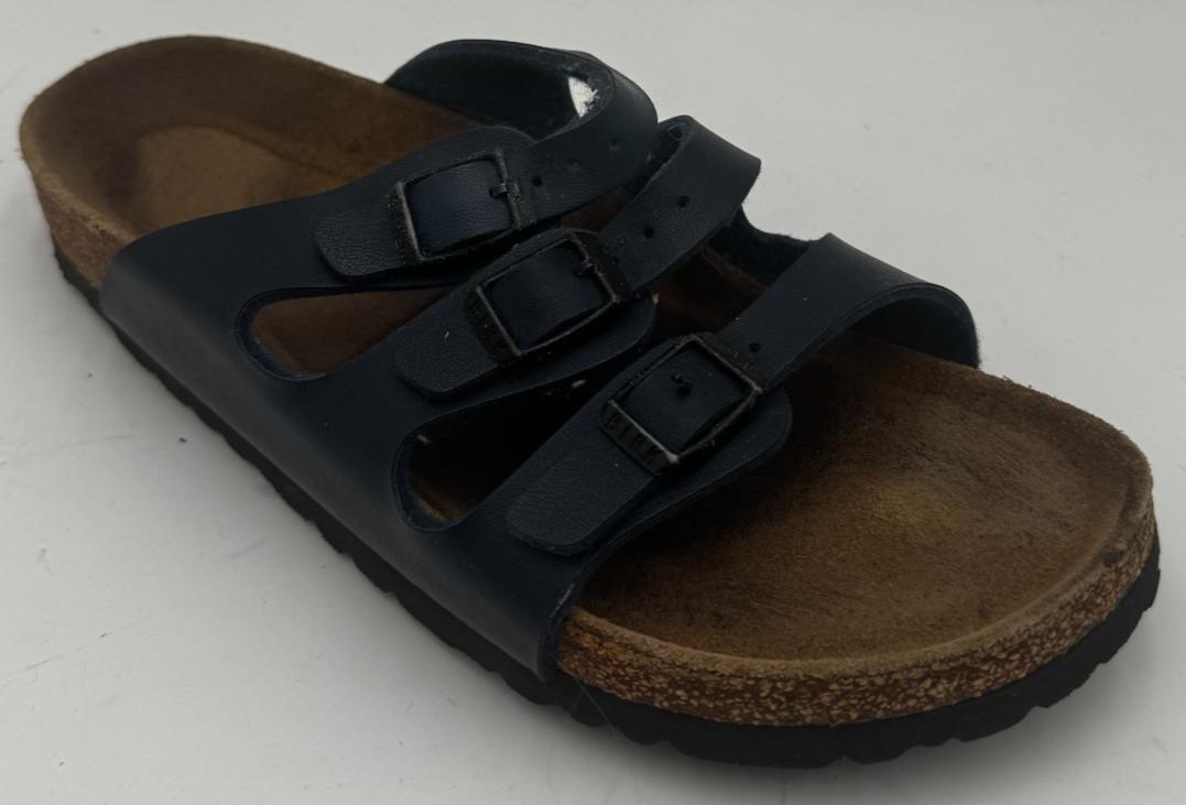 Birkenstock Florida Soft Footbed Women’s Slide 5 Black Leather Slip On Sandal