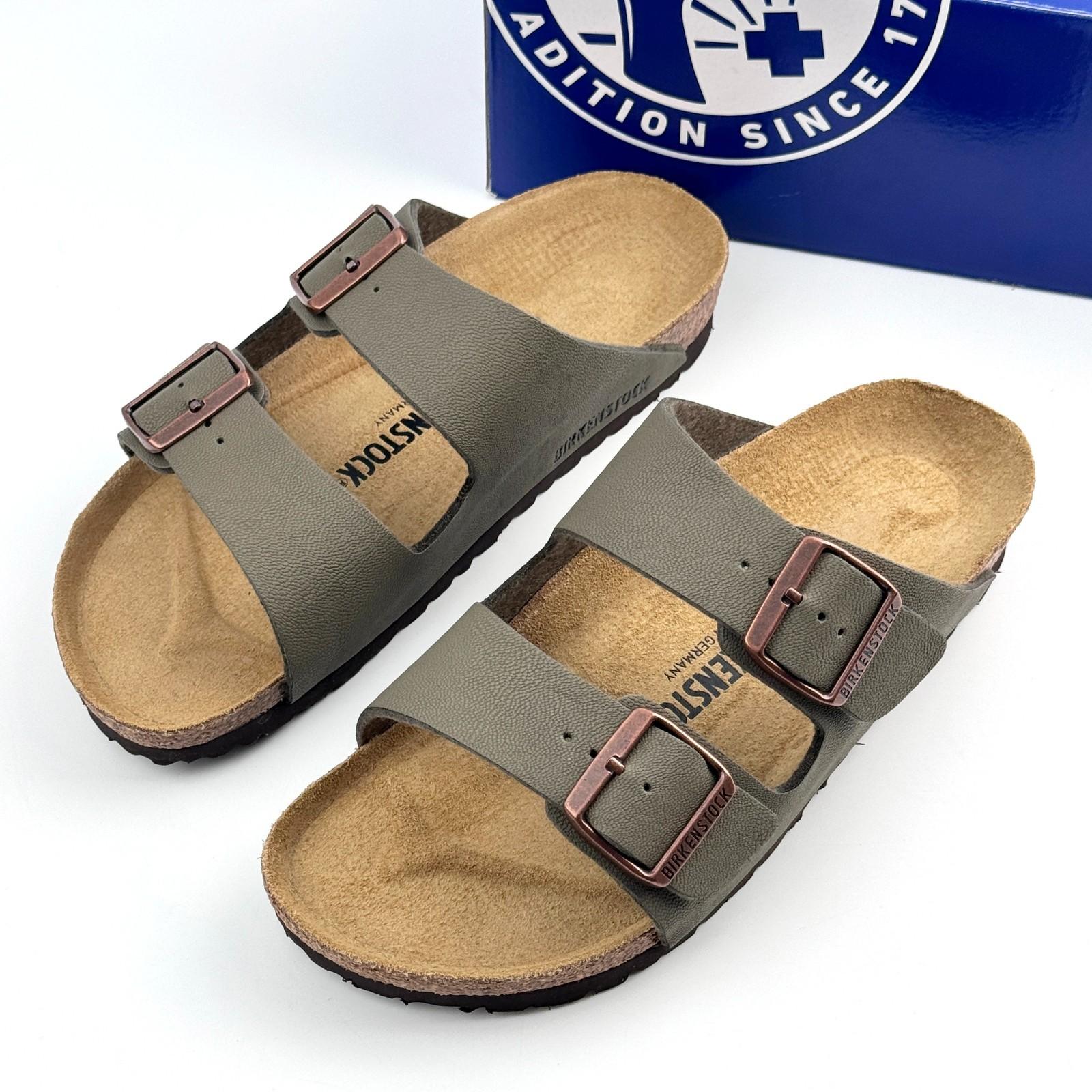Birkenstock Arizona Birko-Flor Stone Leather Casual Sandals Size 37-45