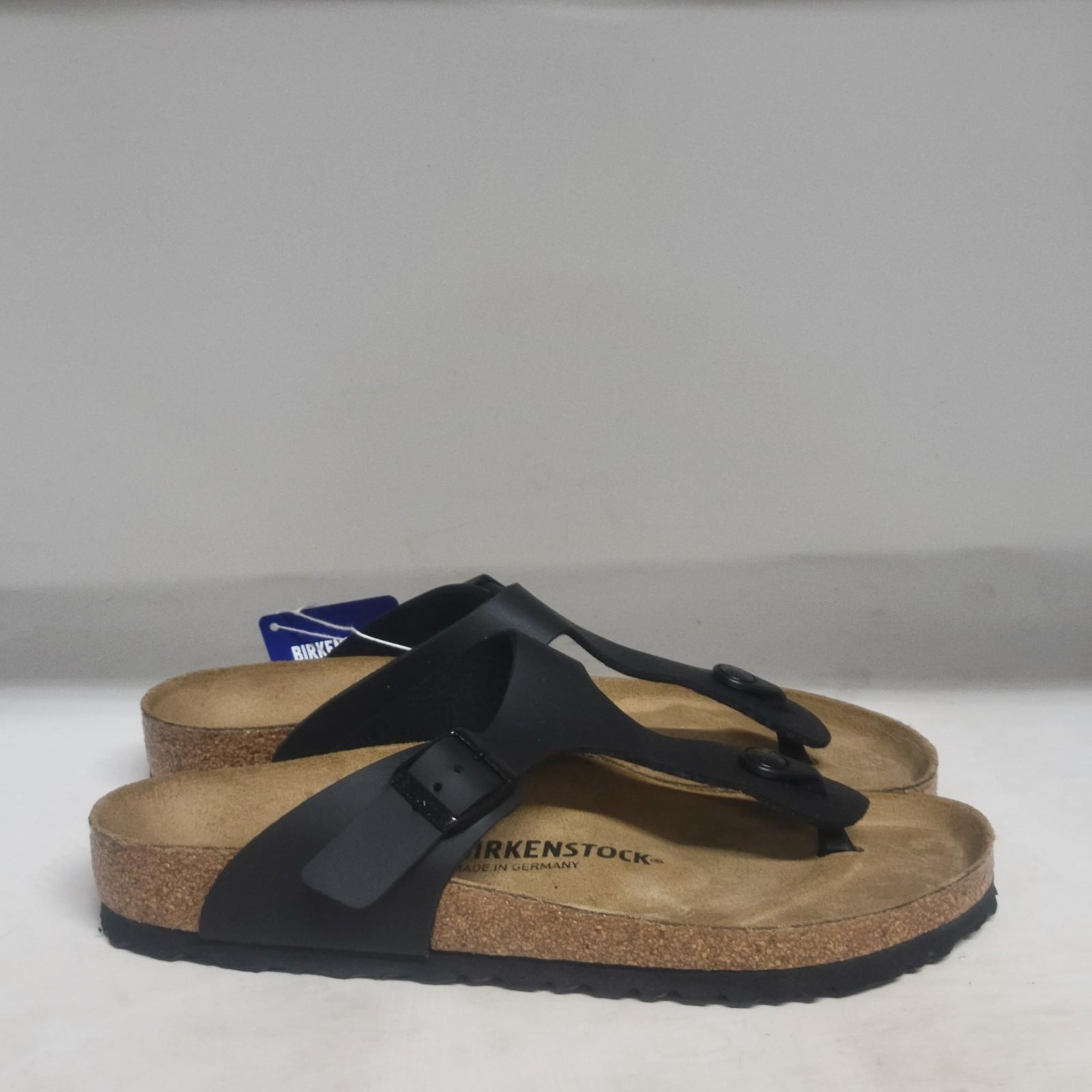 Birkenstock Gizeh BS Birko Flor Sandal Black Womens Size 10 Regular Fit