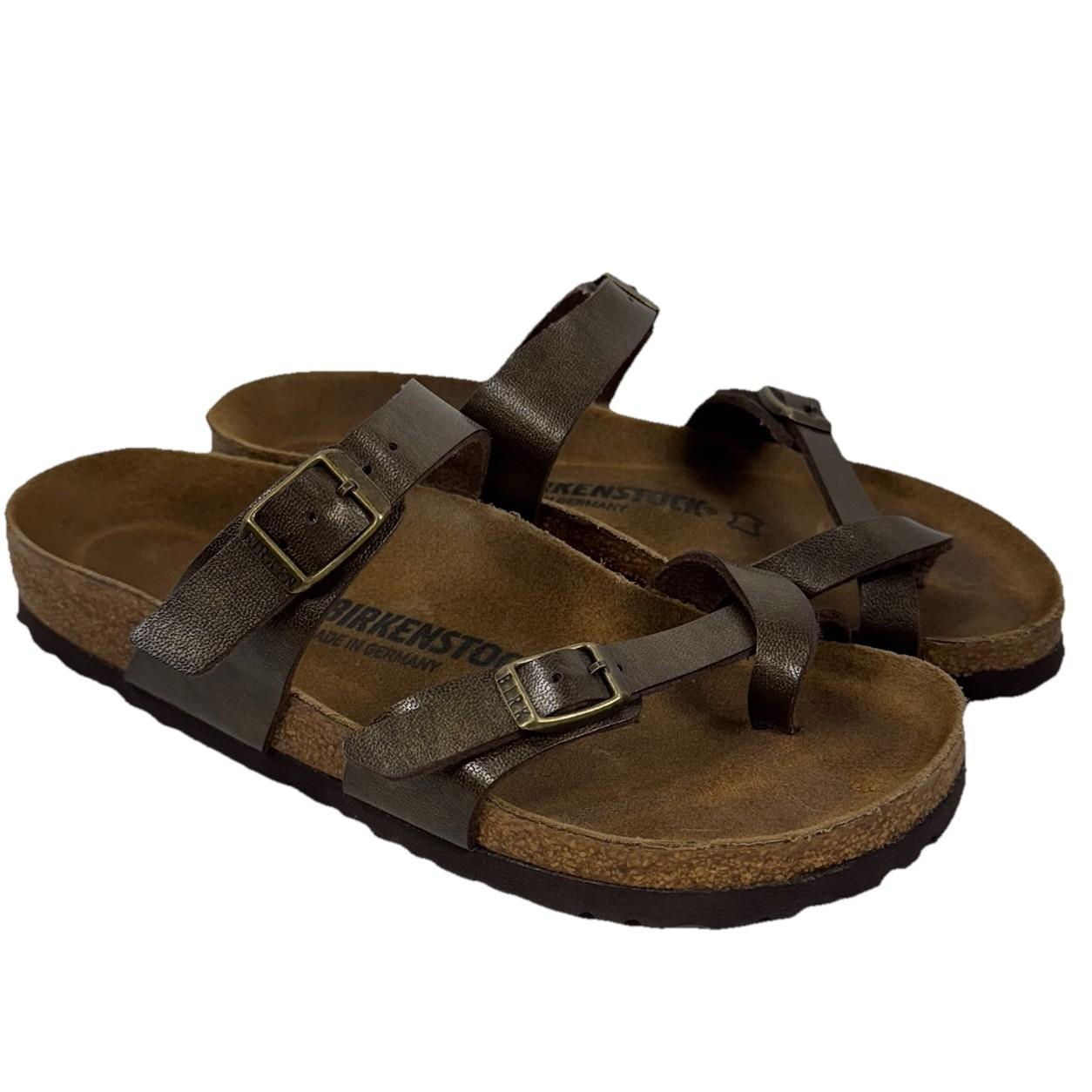 Birkenstock Mayari Sandals Bronze Brown Birko-Flor Size 37 / US L 6 Narrow