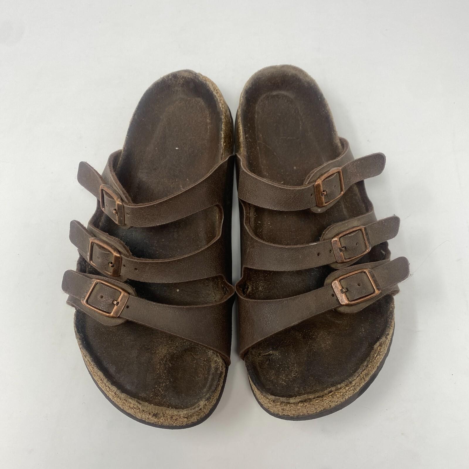 Birkenstock Florida Three Strap Sandal Shoes Brown Size 36 5.5 US