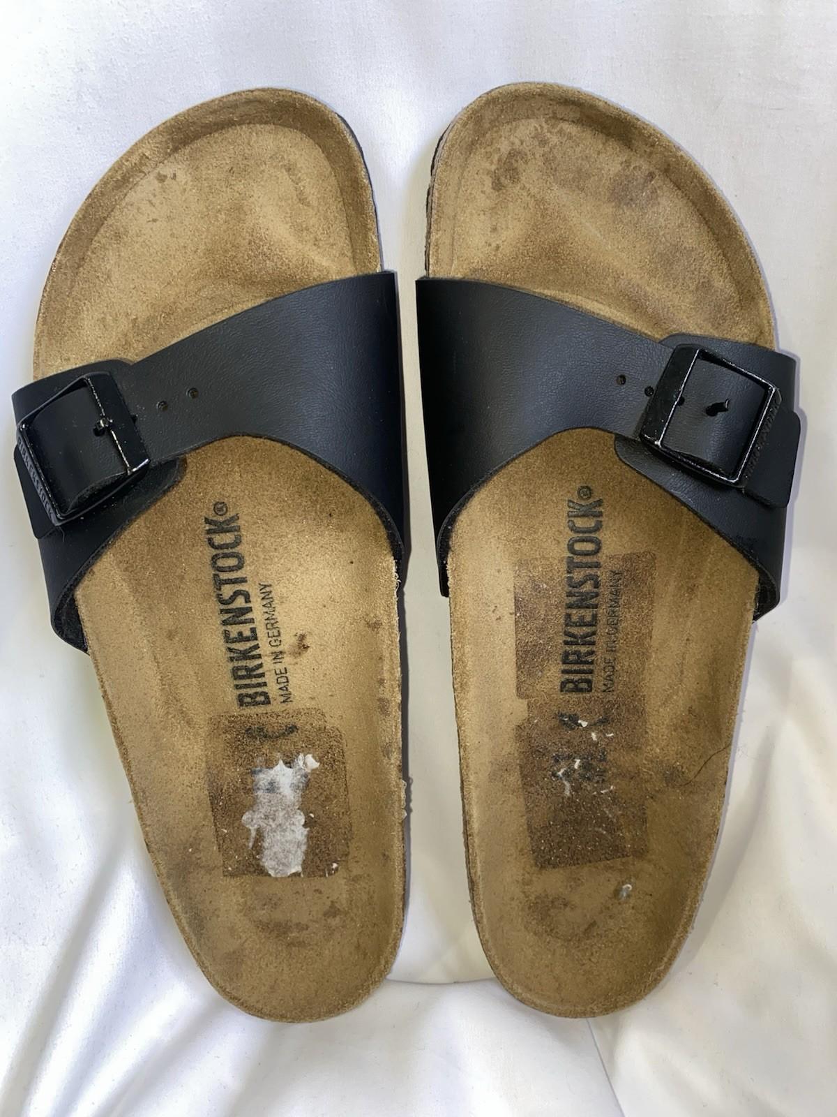 Birkenstock Madrid Sandals Leather Black EU 41 Excellent