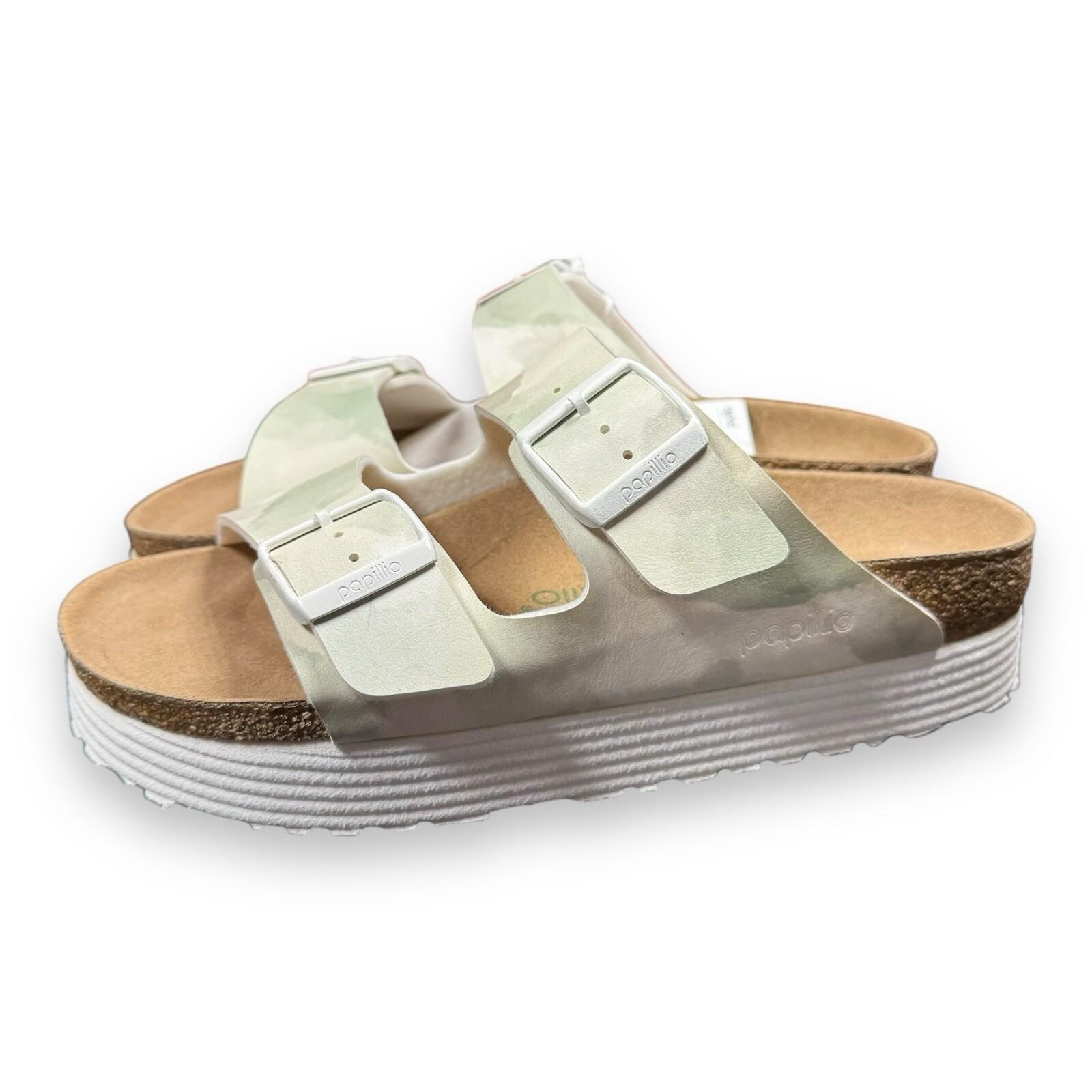 NEW Birkenstock Women’s Size 7 Arizona Grooved Vegan Platform Papillio Sandals