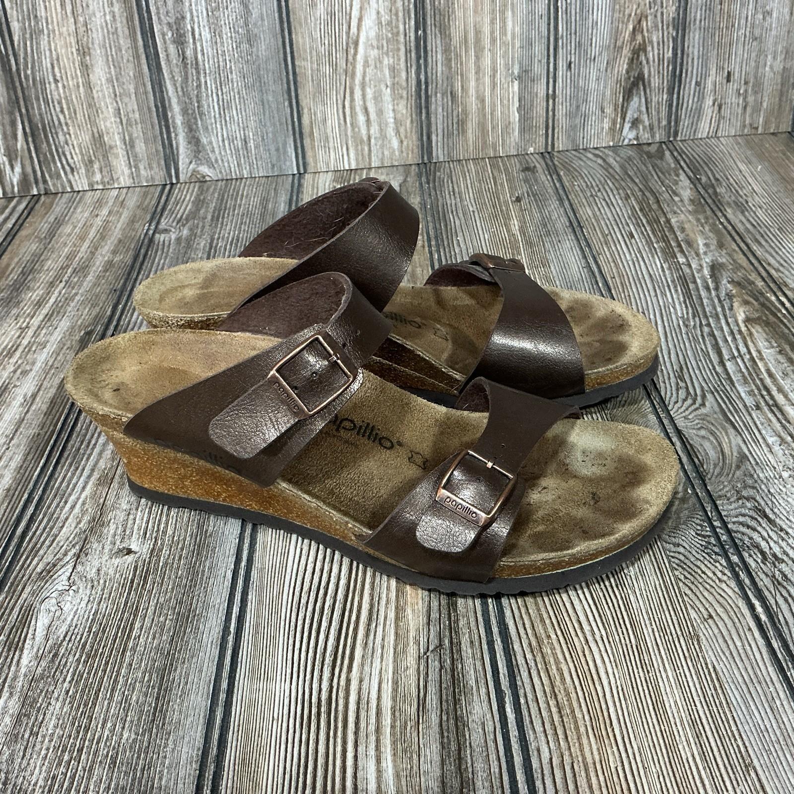 Papillio by Birkenstock Dorothy Wedge Sandals Bronze Brown Womens Size 9 N / 40