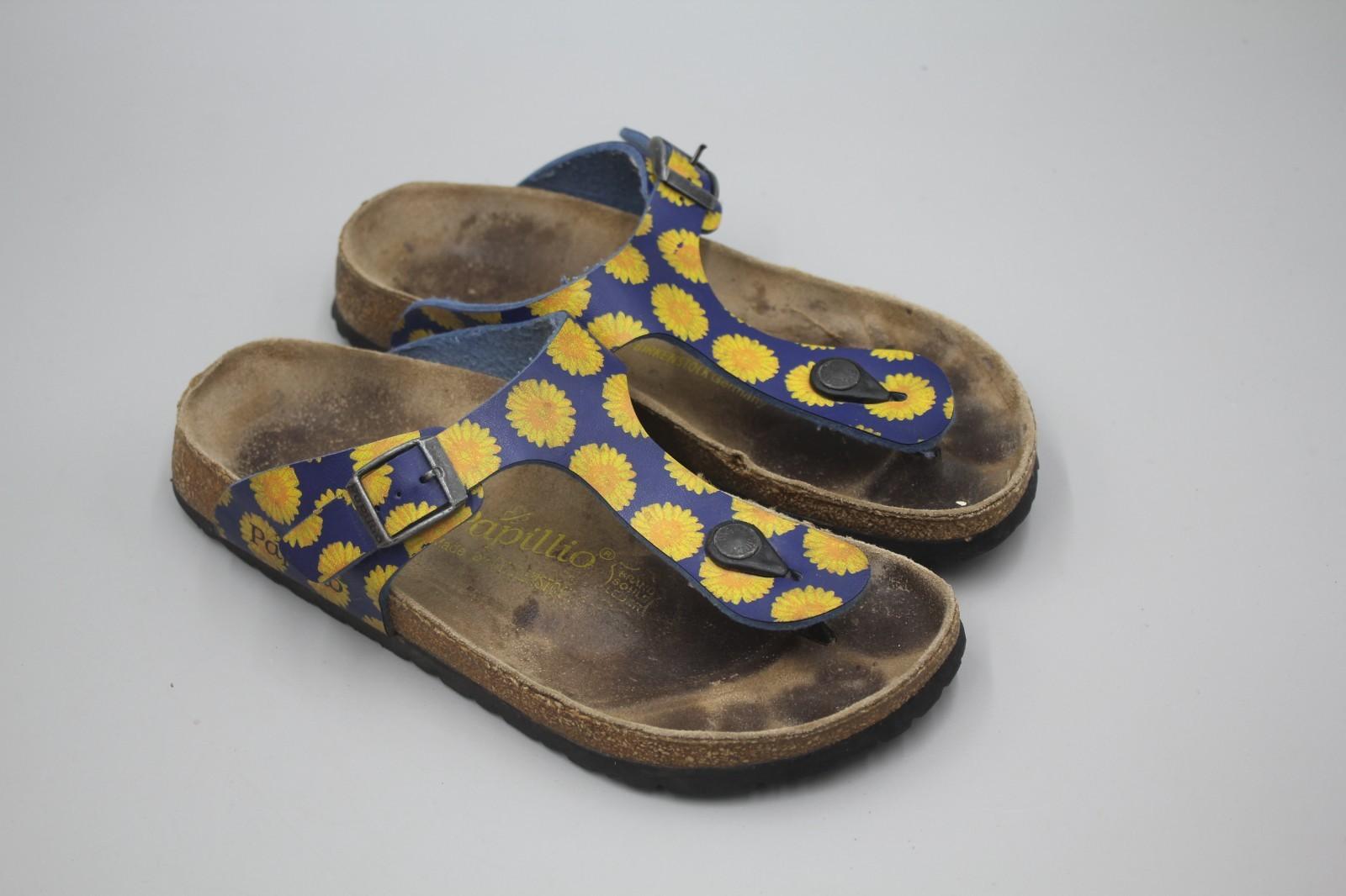 Birkenstock Papillio 240 L6 M4 Sunflower Blue Gizeh Adjustable Strap Sandals