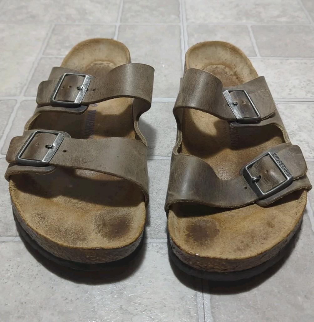 Birkenstock Arizona Men’s Size 13 US 46 EU Brown Leather Sandals Shoes