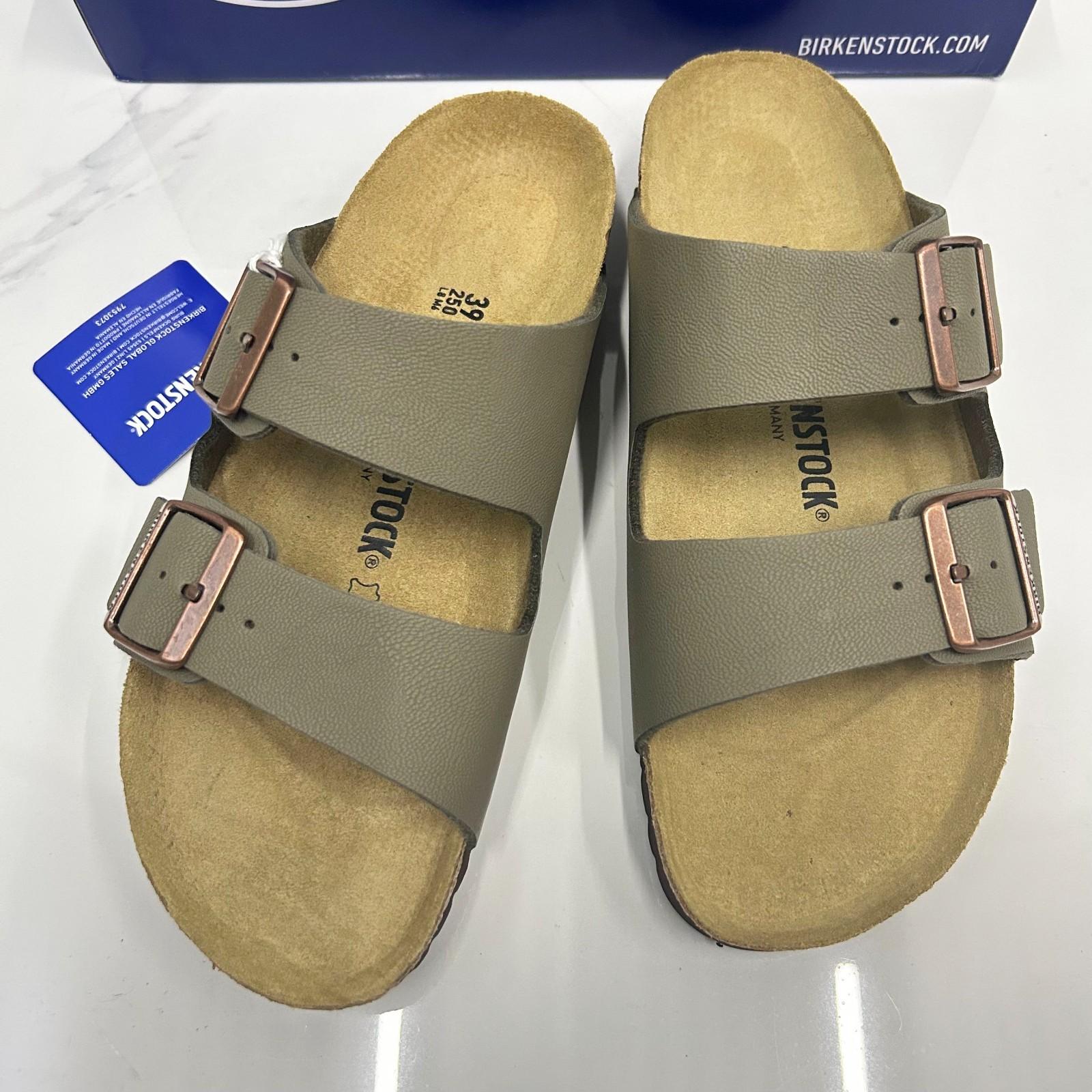 Birkenstock Arizona Unisex Sandal Stone Birko-Flor Nubuck Wide+Narrow Size 37-45