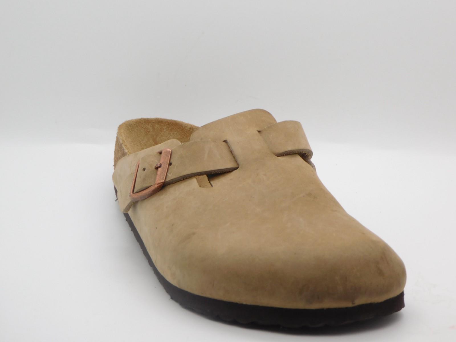 Birkenstock Boston Footwear Leather Sandals Mules Birko-Flor Size EU 39 US 8.5