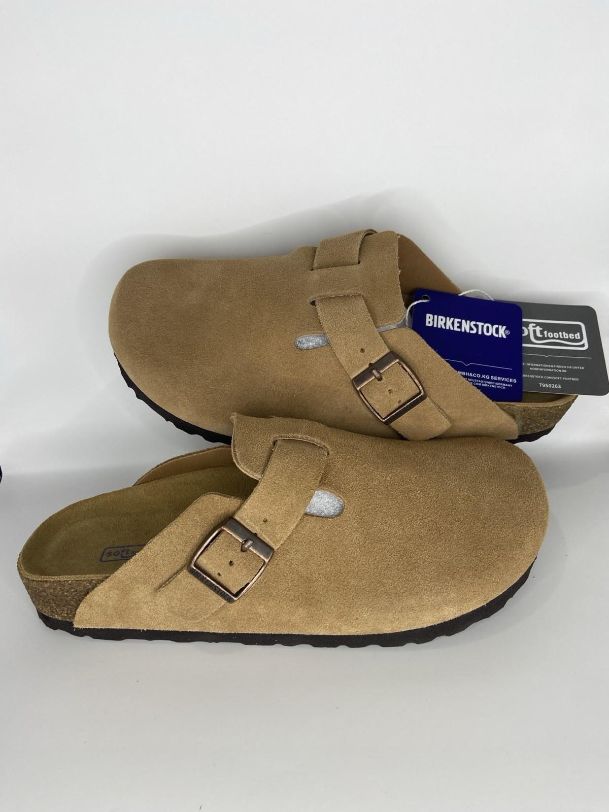 Birkenstock Boston Soft Footbed Clogs – Mink Suede Narrow Fit Size 36-40 US 5-9