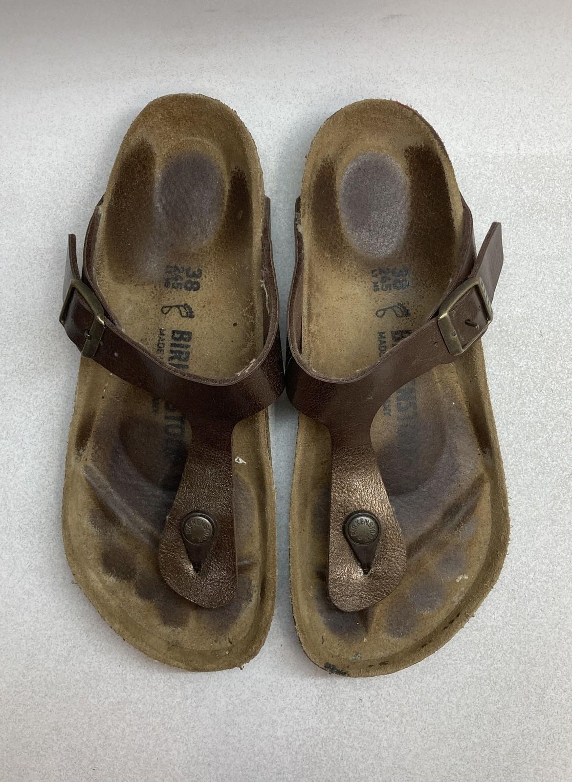 Birkenstock Gizeh Brown Metallic Thong Sandals Women’s EU 38