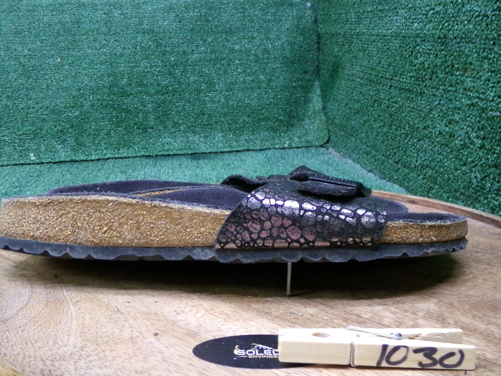 Birkenstock Madrid Birko-Flor Metallic Stones Black Sandals Size 42 US 11 Narrow