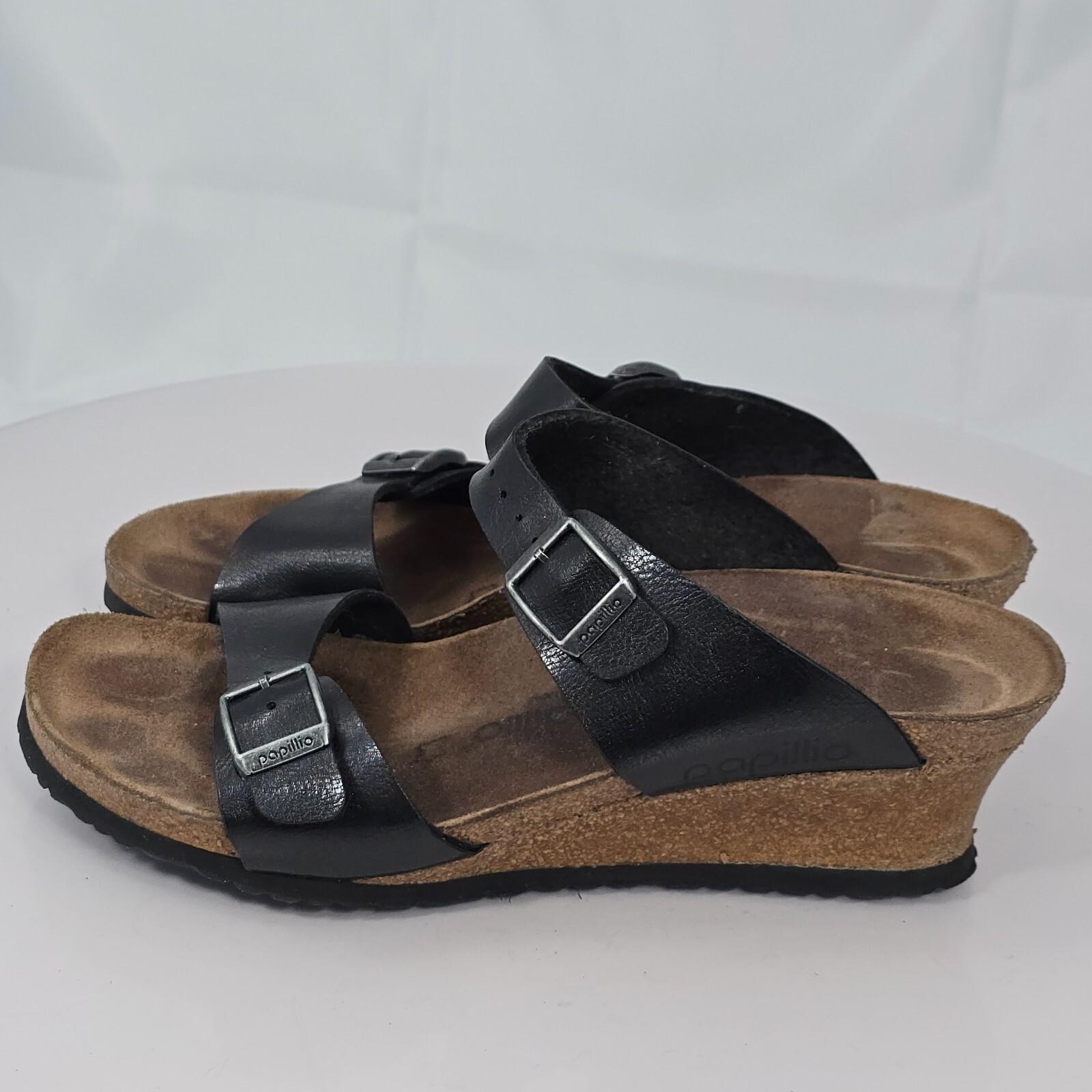 Birkenstock Papillio Dorothy Women L 9/40 Narrow Wedges/Sandals Birko-Flor Black
