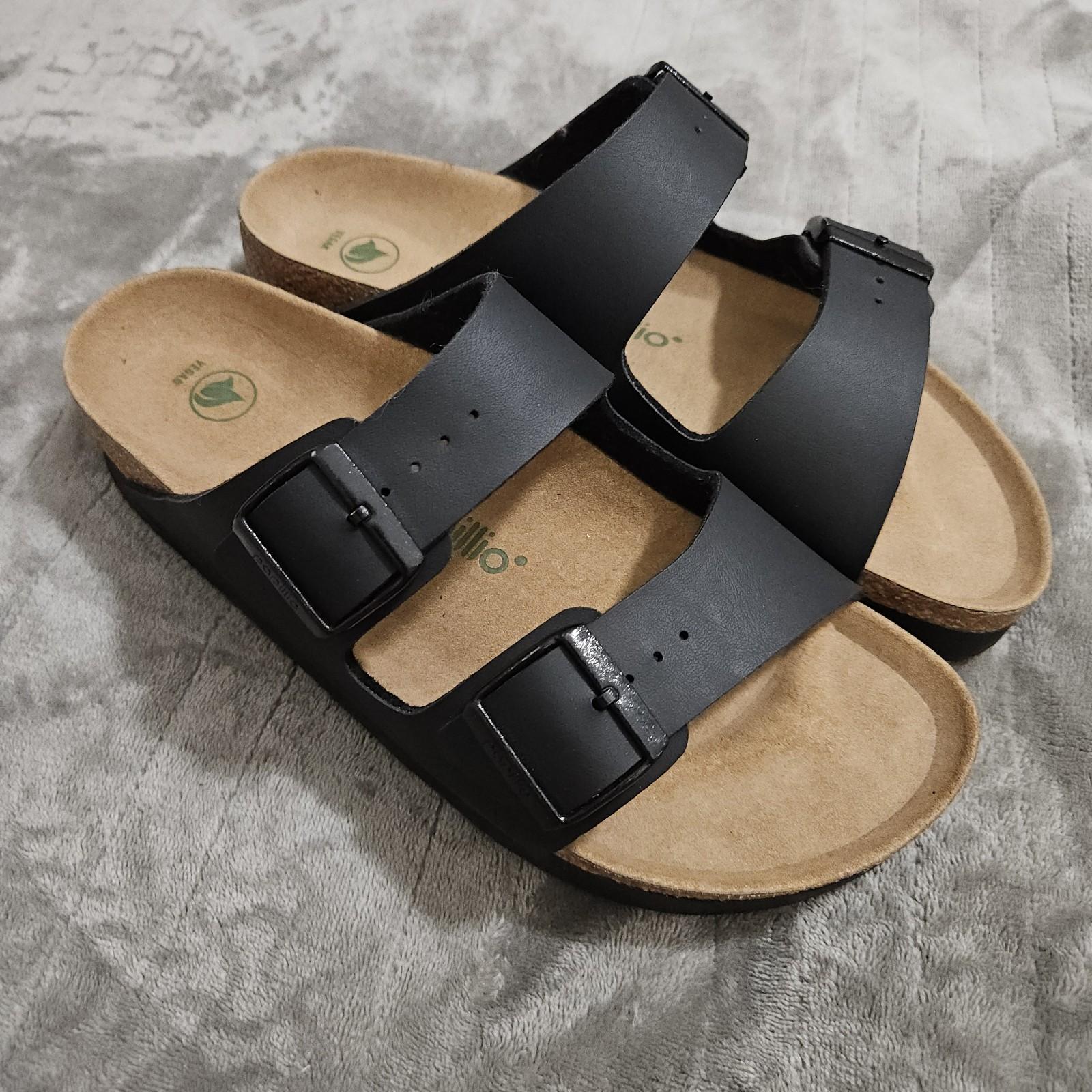 Birkenstock Papillio Arizona Unisex Flex Sandals Vegan Black W10 M8 EUR 41 NWOT