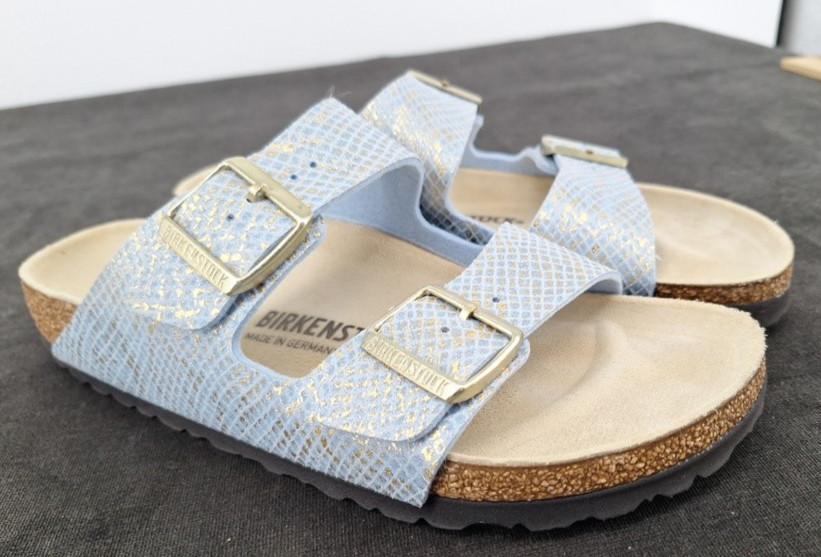Birkenstock Arizona Reptile Lizard Snake Pattern Iridescent Women’s 9 Narrow