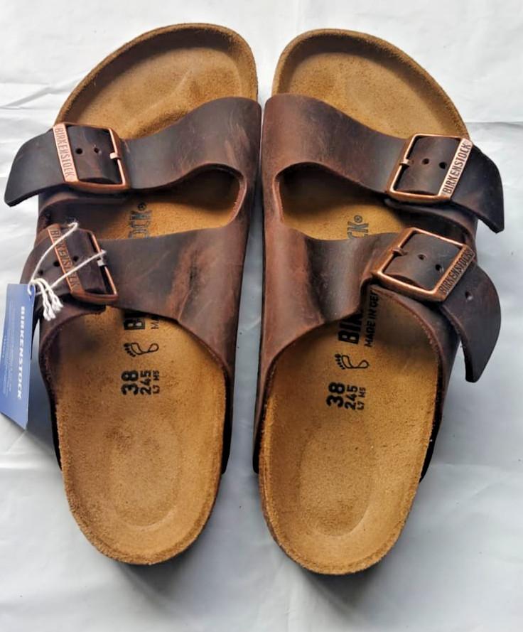 Birkenstock Arizona unisex leather Sandal Brown EU 38 (M5 L7)