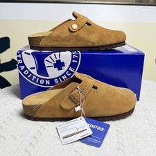 Birkenstock Boston Mink Suede Leather Casual Comfort Clogs Unisex Shoes EU 35-45