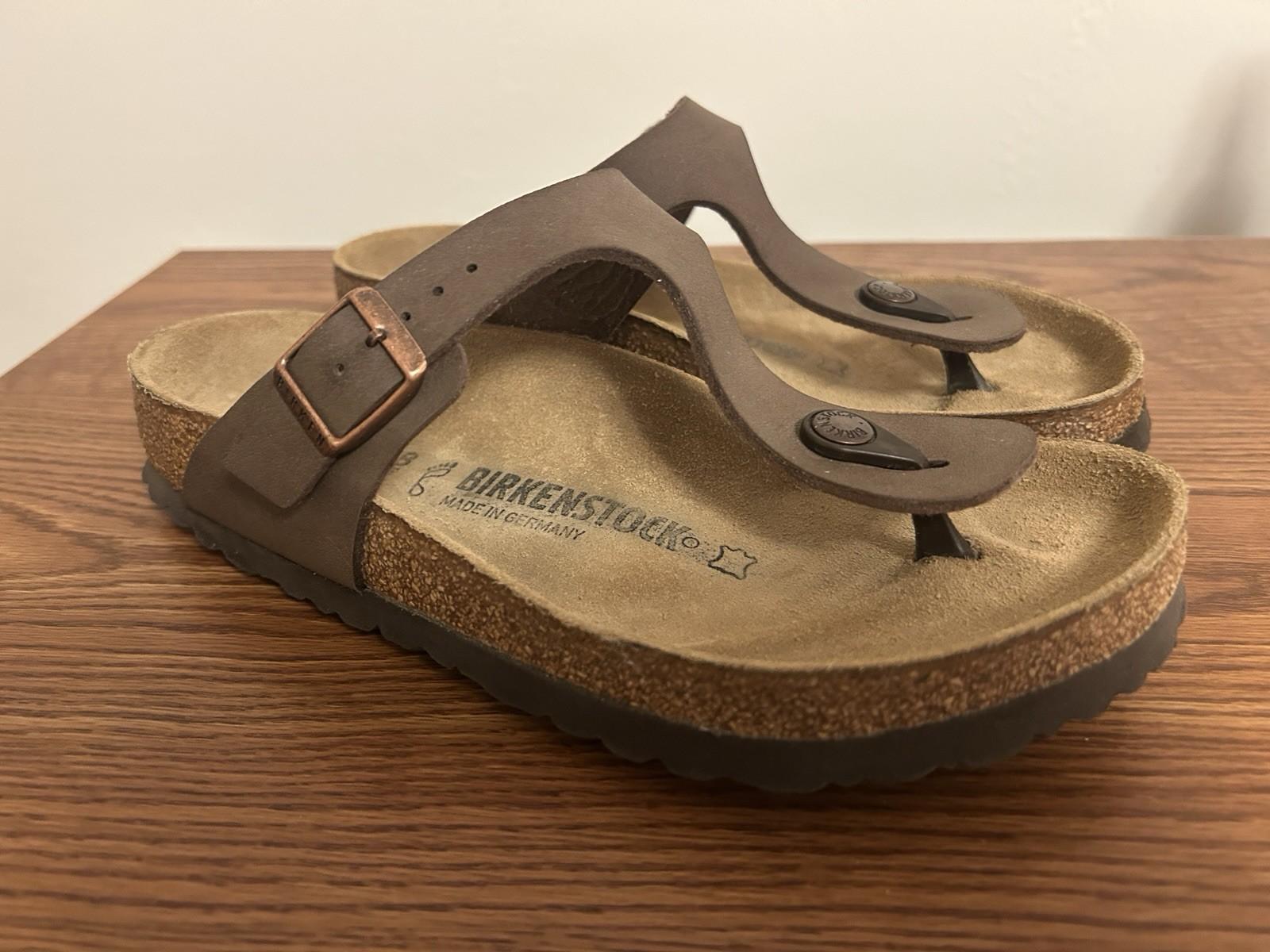 Birkenstock Gizeh Thong Sandals Brown Size 38 Regular Width