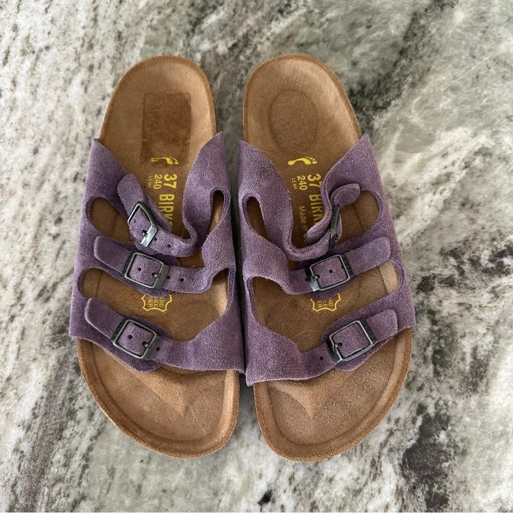 Birkenstock Florida light purple Suede Sandal size 37 Narrow