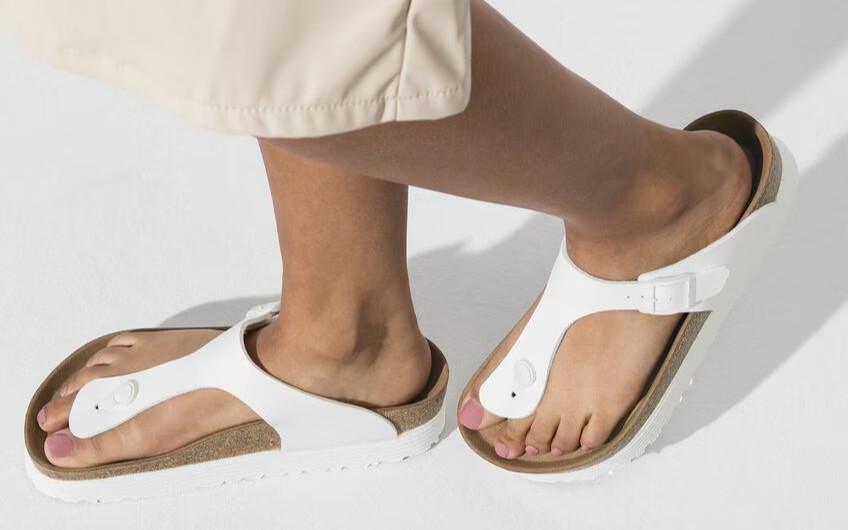 Birkenstock Papillio Gizeh Sandal Strap Women’s Ladies White Sz. 10 Vegan New