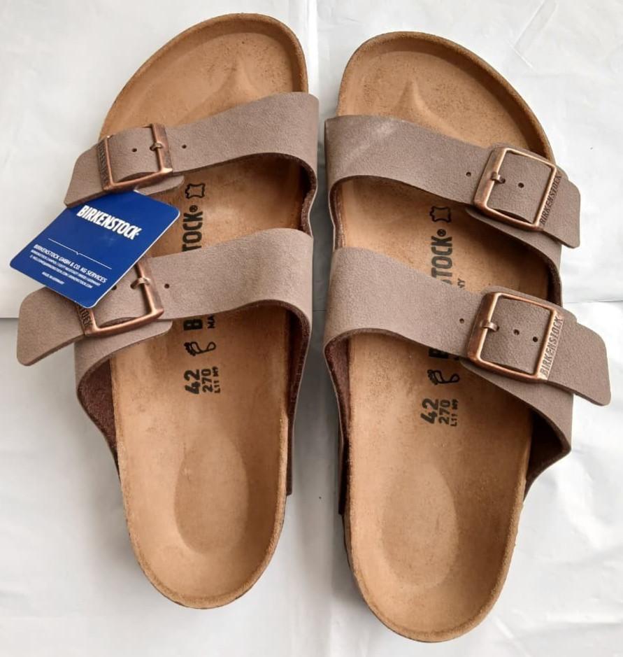 Birkenstock Arizona unisex Nubuck leather sandal Mocha EU 42 (M9 L11)